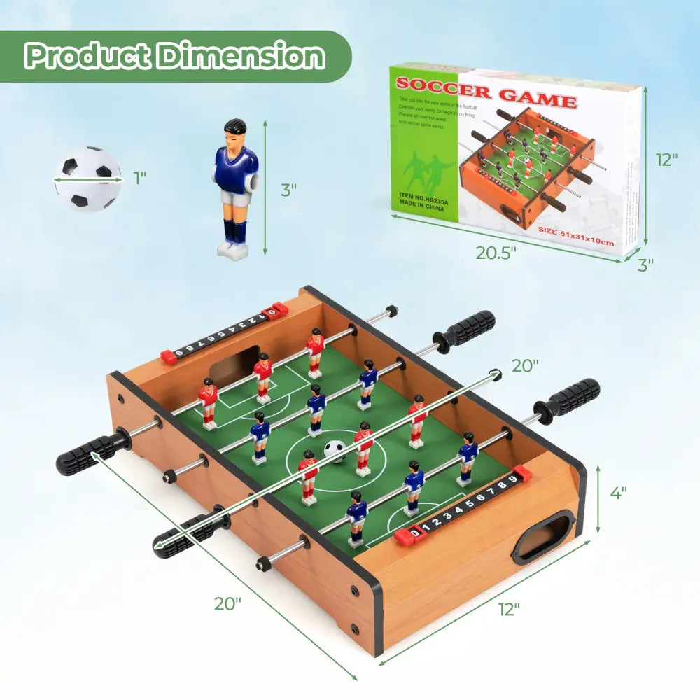 20 Inch Indoor Competition Game Soccer Table - Brown - Game Room