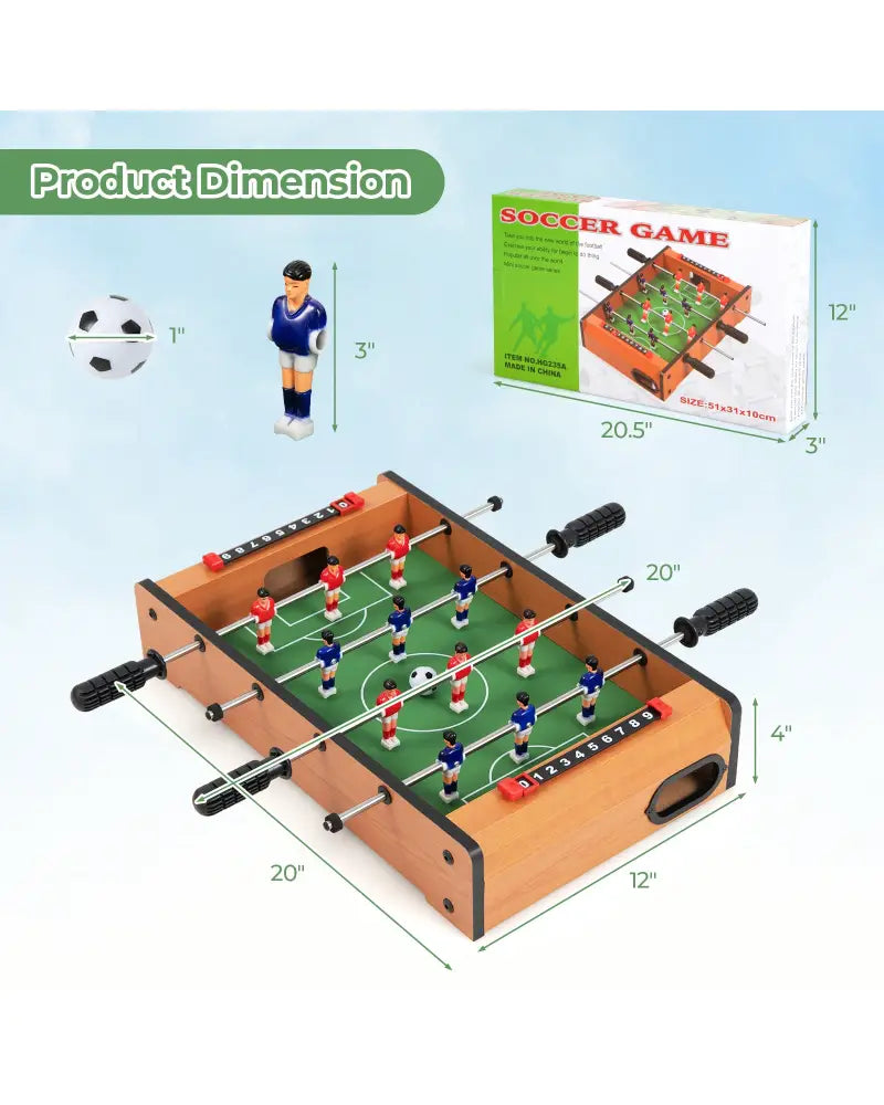 20 Inch Indoor Competition Game Soccer Table - Brown - Game Room