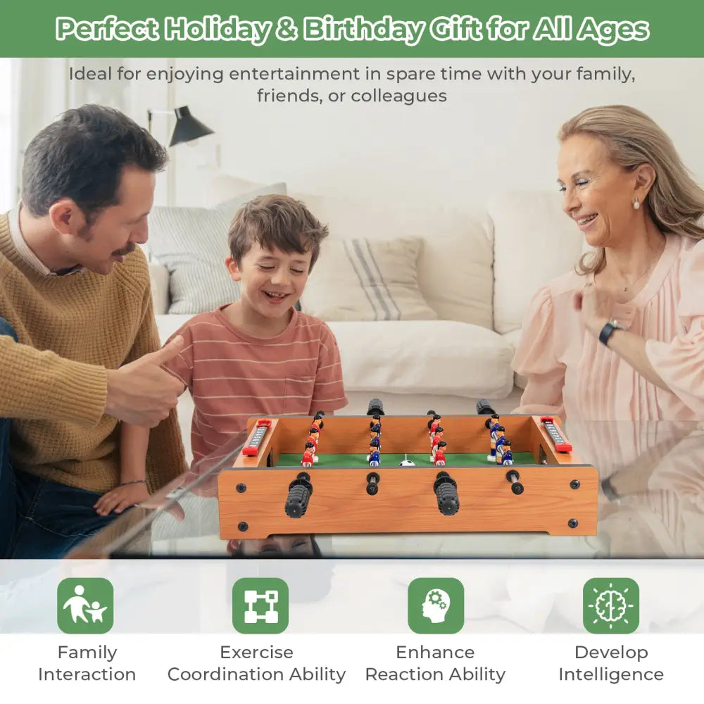 20 Inch Indoor Competition Game Soccer Table - Brown - Game Room