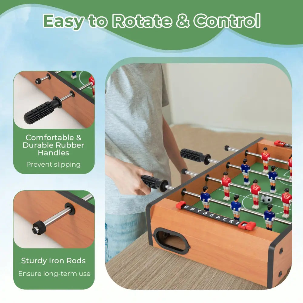 20 Inch Indoor Competition Game Soccer Table - Brown - Game Room