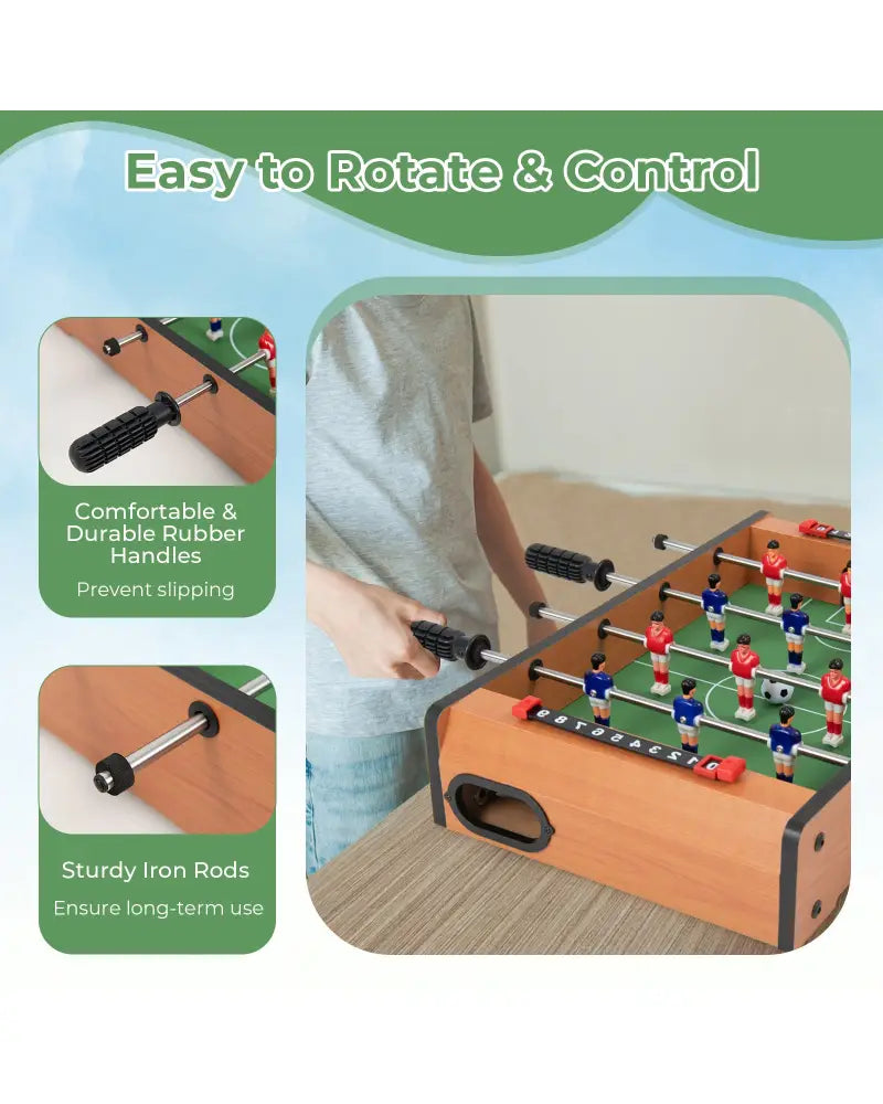 20 Inch Indoor Competition Game Soccer Table - Brown - Game Room