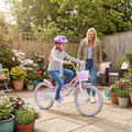 20 Inch Kids Bike Adjustable with Basket and Streamers Purple - Princess of the Sea Theme - Purple - Kids Bike