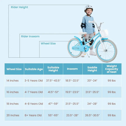 20 Inch Kids Bike with Dual Brakes and Adjustable Seat - Oasis Home Essentials