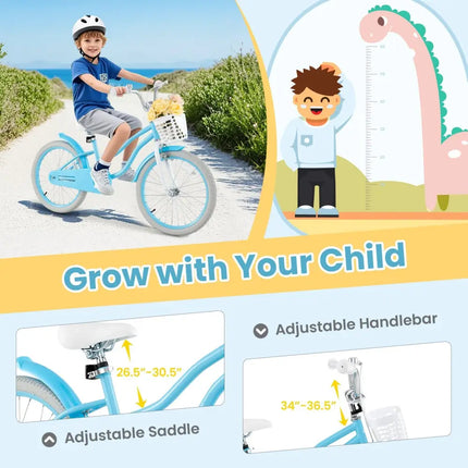 20 Inch Kids Bike with Dual Brakes and Adjustable Seat - Oasis Home Essentials