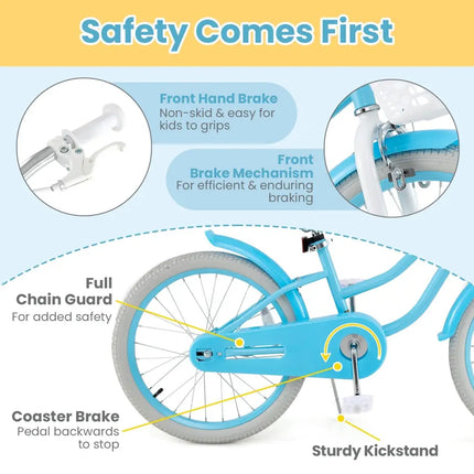 20 Inch Kids Bike with Dual Brakes and Adjustable Seat - Oasis Home Essentials