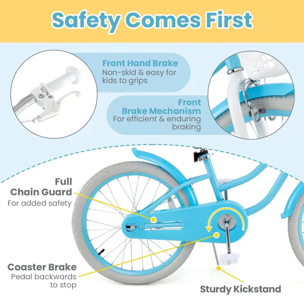 20 Inch Kids Bike with Dual Brakes and Adjustable Seat - Oasis Home Essentials