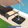 20 Inch Patio Offset Water Filled Plate Umbrella Base Sand-Black - Black - Outdoor Umbrella Bases