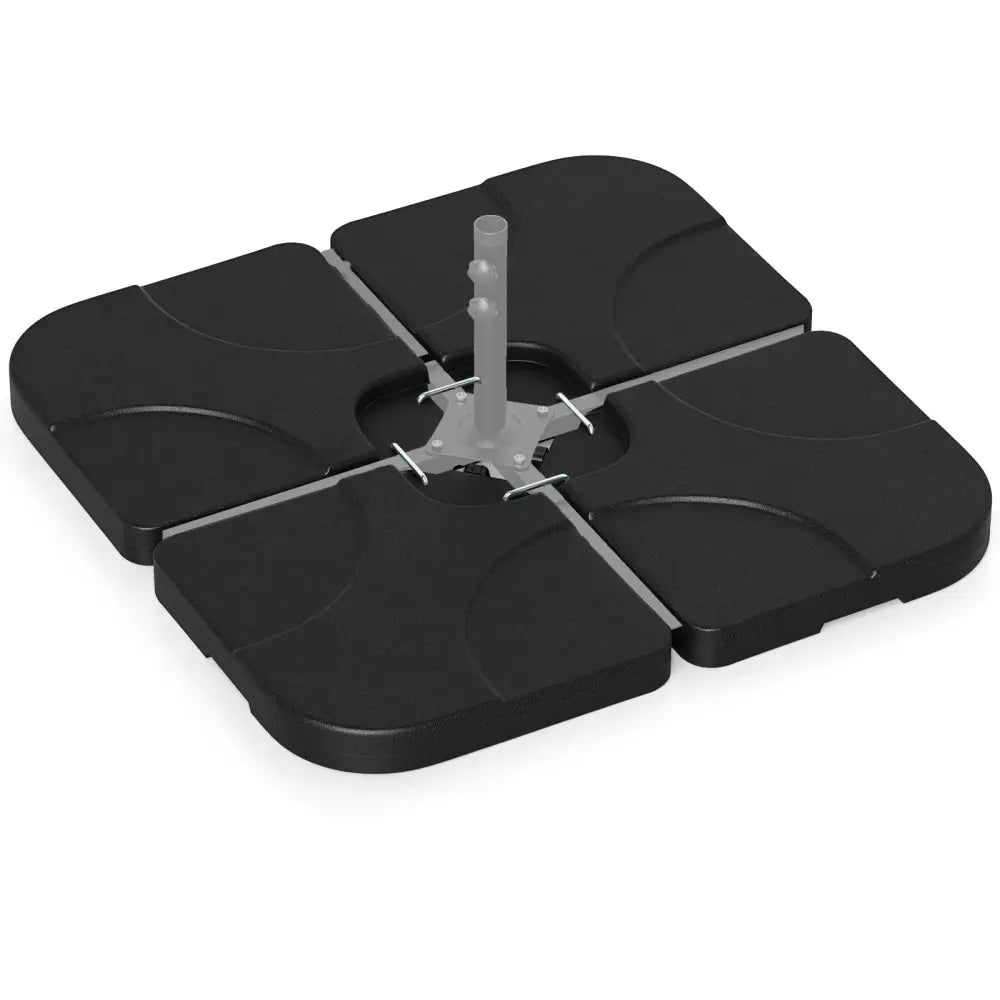 20 Inch Patio Offset Water Filled Plate Umbrella Base Sand-Black - Black - Outdoor Umbrella Bases