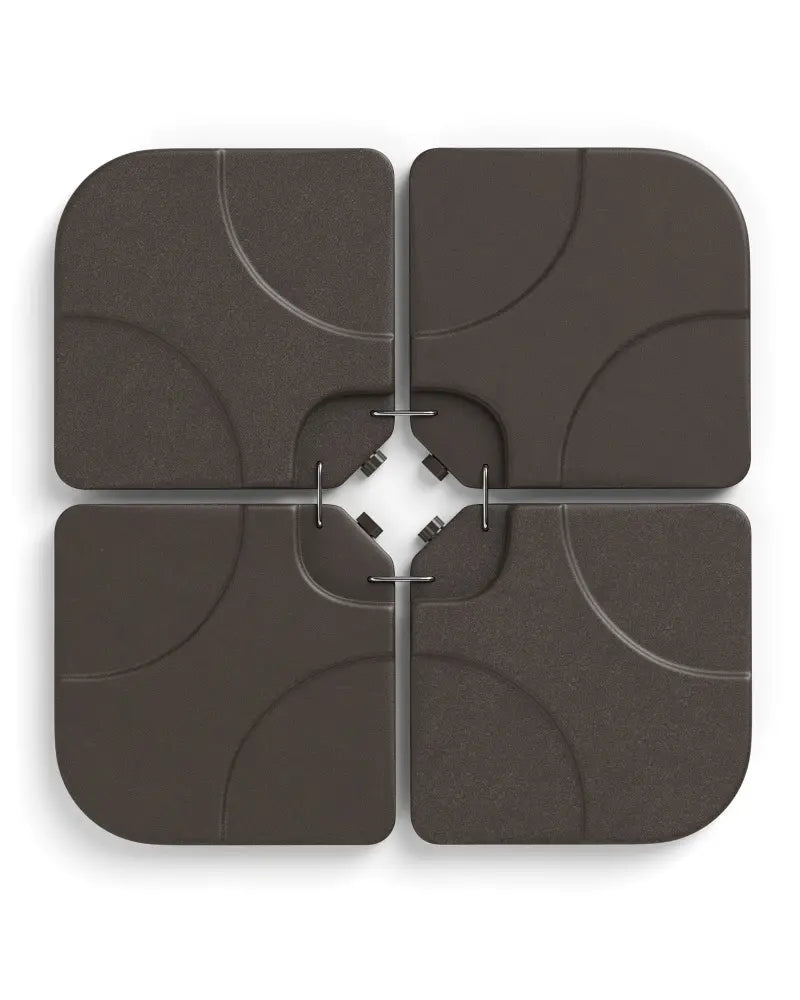20 Inch Patio Offset Water Filled Plate Umbrella Base Sand-Coffee - Coffee - Outdoor Umbrella Bases