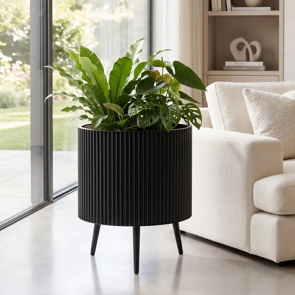 20 Inch Plant Pot with Stand and Tapered Legs for Garden - Raised Garden Beds