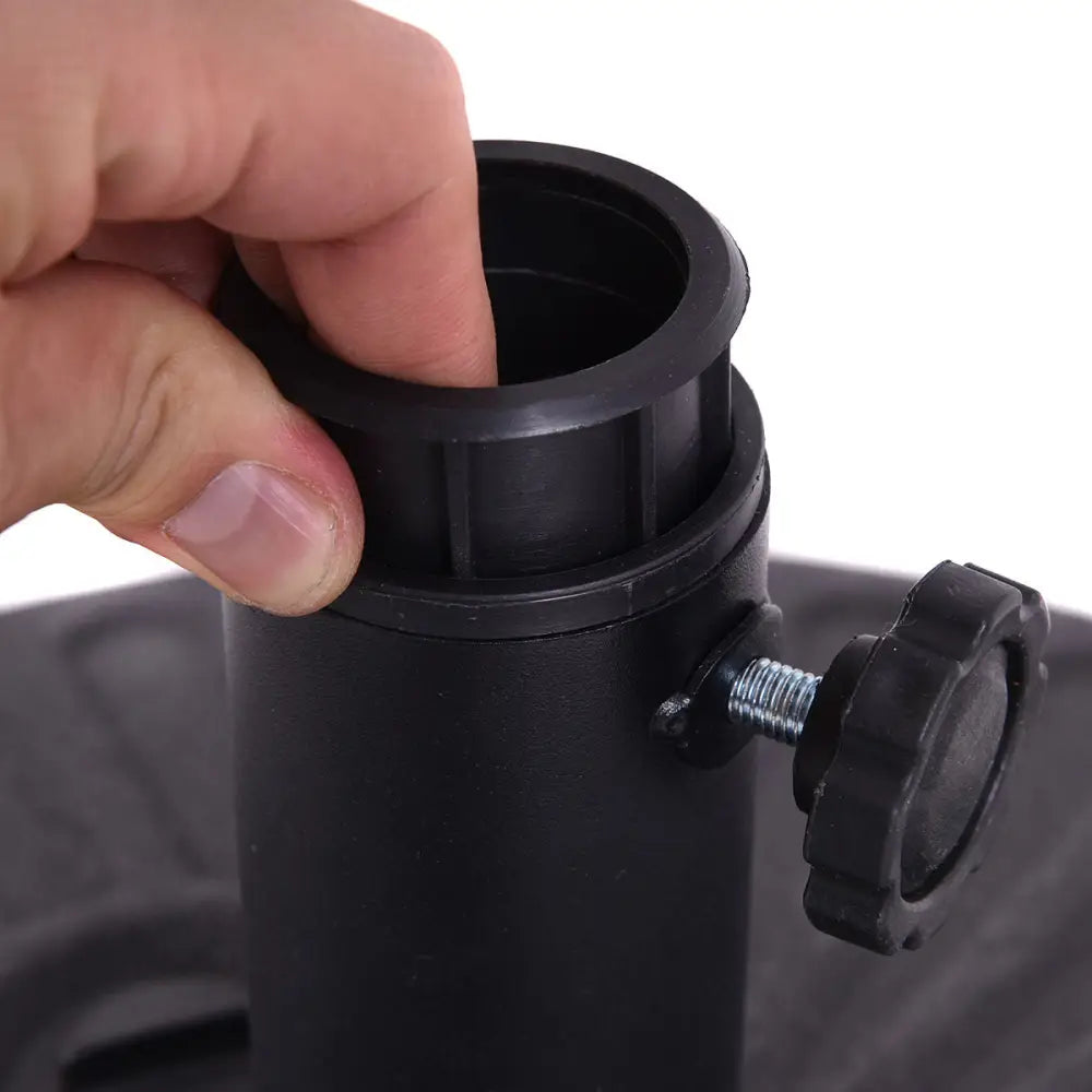 20 Inch Round 23L Water Filled Umbrella Base - Black - Outdoor Umbrella Bases