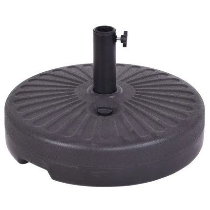 20 Inch Round 23L Water Filled Umbrella Base - Black - Outdoor Umbrella Bases