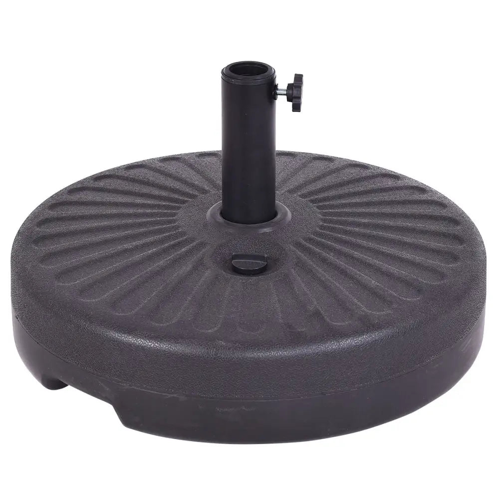 20 Inch Round 23L Water Filled Umbrella Base - Black - Outdoor Umbrella Bases