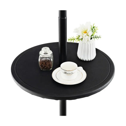 20 Inches Outdoor Adjustable Umbrella Table with 1.5 Inches Umbrella Hole - Black - Outdoor Umbrella Bases