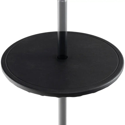 20 Inches Outdoor Adjustable Umbrella Table with 1.5 Inches Umbrella Hole - Black - Outdoor Umbrella Bases