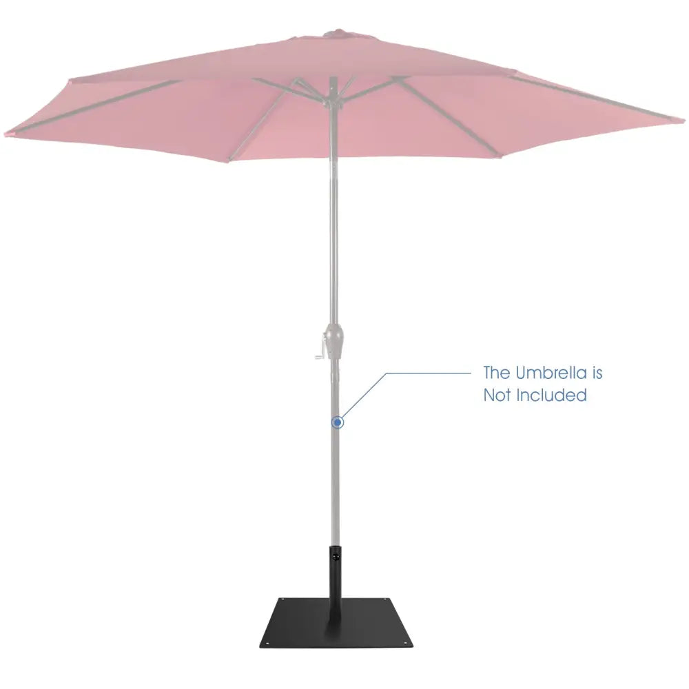 20 Inches Patio Umbrella Base with 4 Adjustable Footpads - Black - Outdoor Umbrella Bases