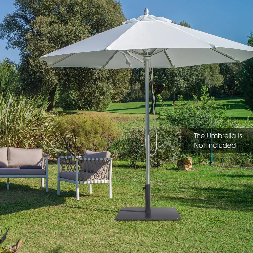 20 Inches Patio Umbrella Base with 4 Adjustable Footpads - Black - Outdoor Umbrella Bases