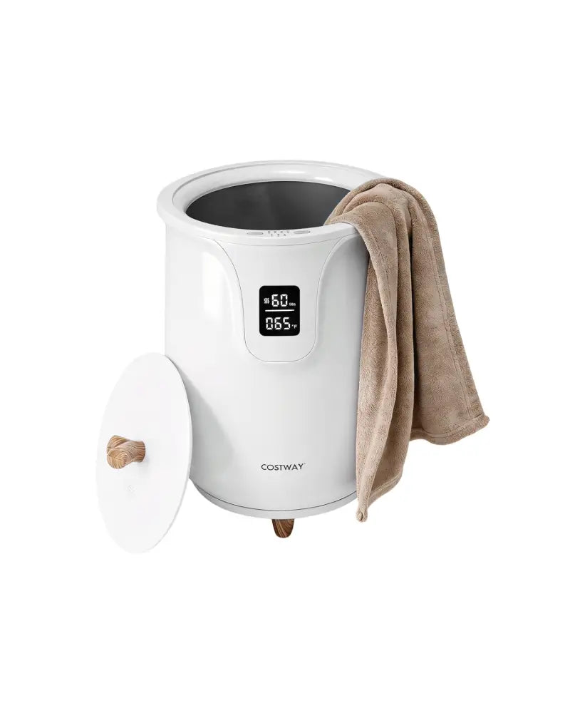 20 L Large Blanket and Towel Warmer with 3 Heat Levels for Bathroom-White - White - Dryers
