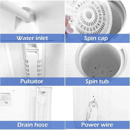 20 lbs Compact Twin Tub Washing Machine for Home Costway