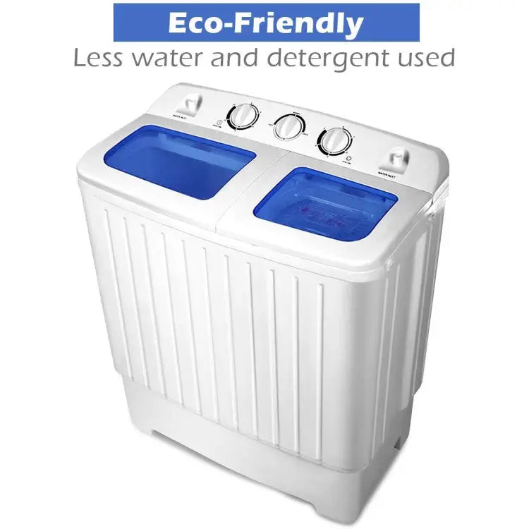 20 lbs Compact Twin Tub Washing Machine for Home - Washing Machines