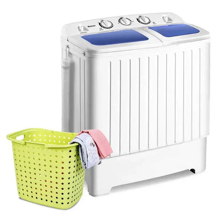 20 lbs Compact Twin Tub Washing Machine for Home Costway