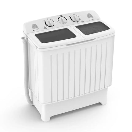 20 lbs Portable Washing Machine with Built-in Gravity Drain-Gray - Gray - Washing Machines