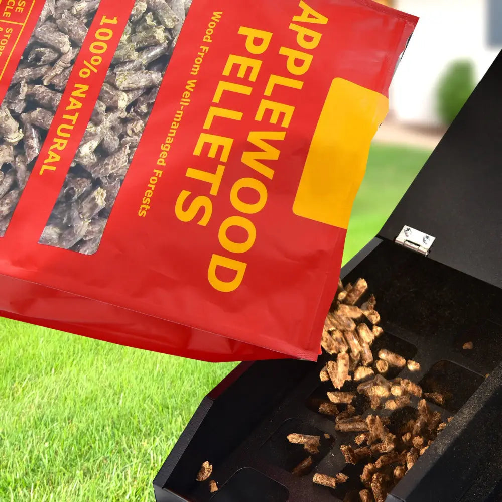 20 Pounds Apple Wood Pellets 100% All-Natural for Pellet Grills - Natural - Outdoor Grills