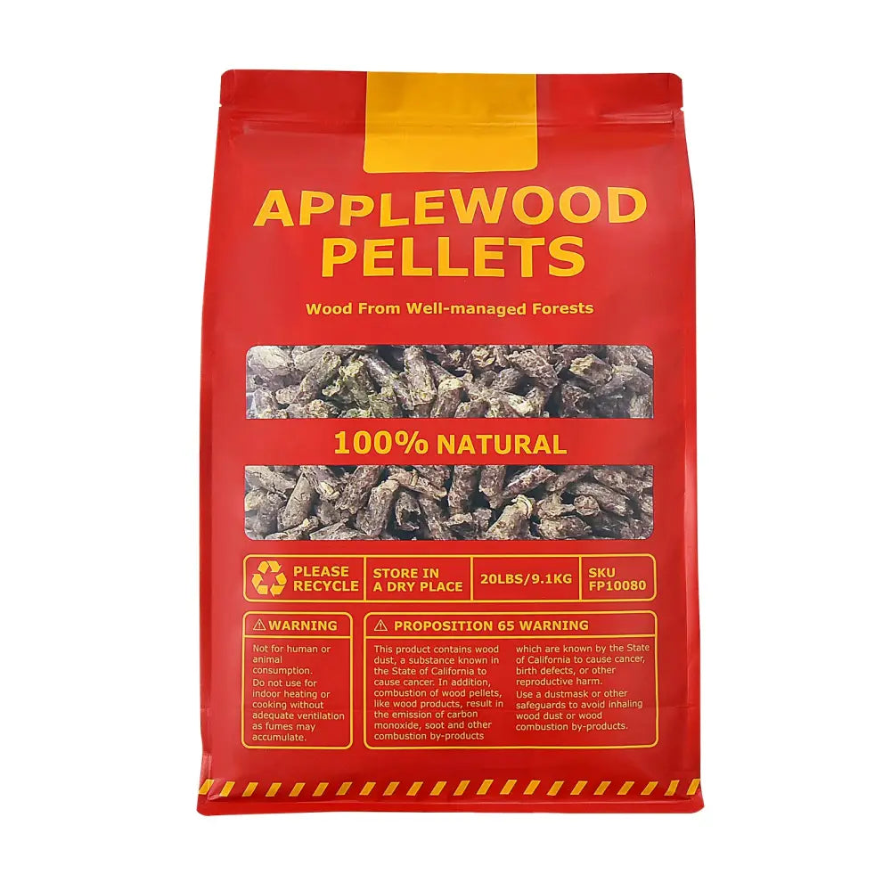 20 Pounds Apple Wood Pellets 100% All-Natural for Pellet Grills - Natural - Outdoor Grills