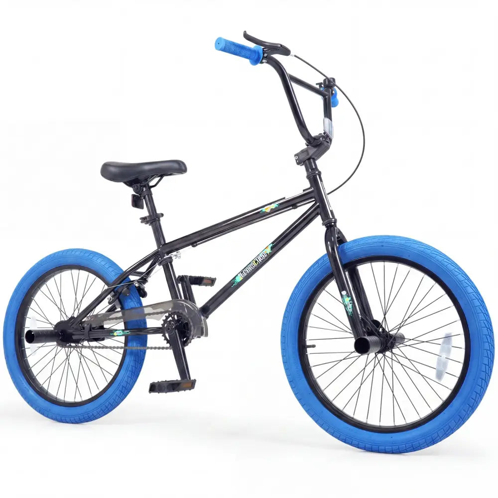 20’’ Trick Bicycle with 360 Degree Steering and Adjustable Seat for Kids and Teens-Navy - Navy - Kids Bike