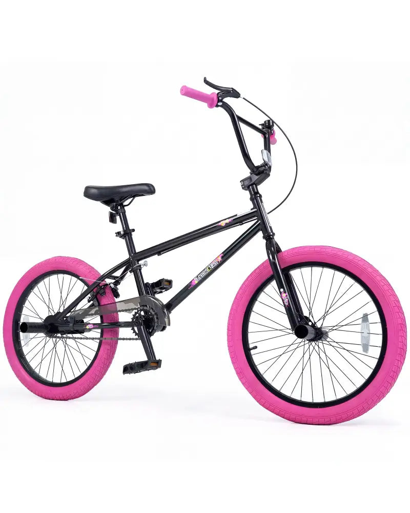 20’’ Trick Bicycle with 360 Degree Steering and Adjustable Seat for Kids and Teens-Pink - Pink - Kids Bike