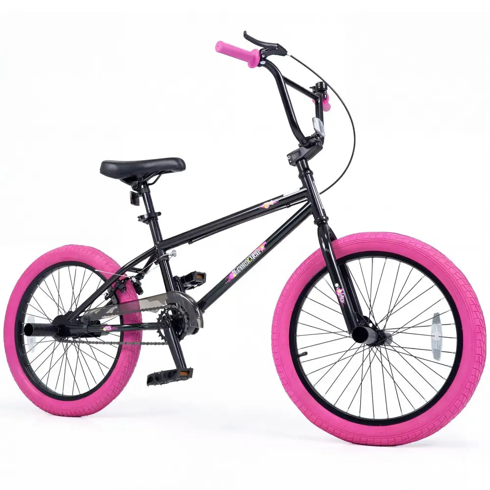 20’’ Trick Bicycle with 360 Degree Steering and Adjustable Seat for Kids and Teens-Pink - Pink - Kids Bike