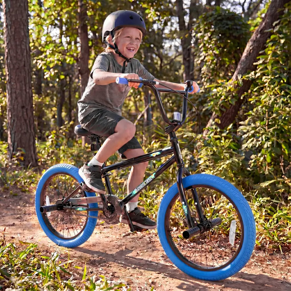 20’’ Trick Bicycle with 360 Degree Steering and Adjustable Seat for Kids and Teens-Navy - Navy - Kids Bike