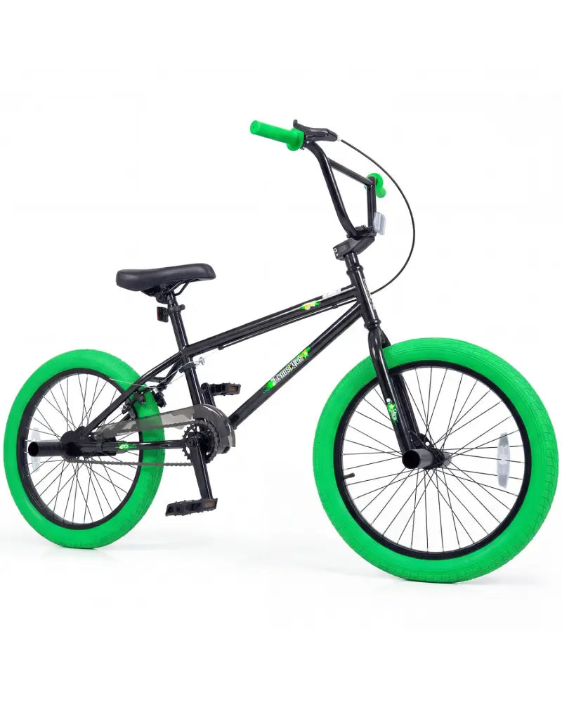 20’’ Trick Bicycle with 360 Degree Steering and Adjustable Seat for Kids and Teens-Green - Green - Kids Bike