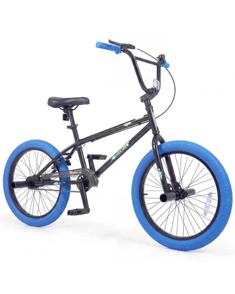 20’’ Trick Bicycle with 360 Degree Steering and Adjustable Seat for Kids and Teens-Navy - Navy - Kids Bike