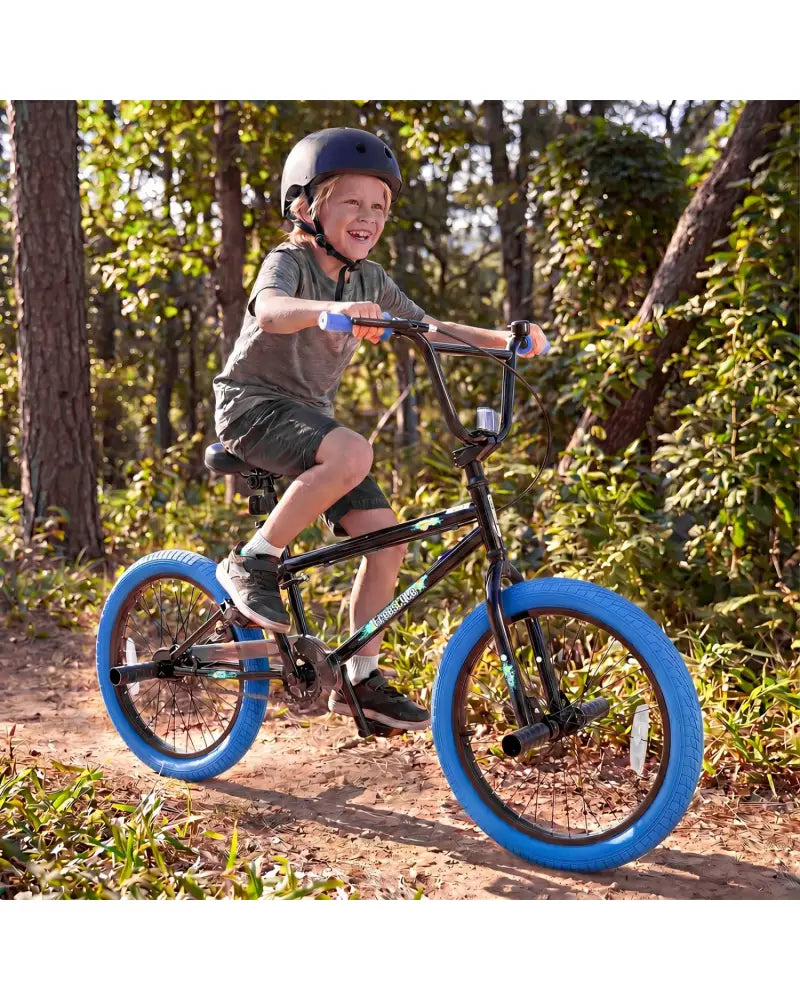 20’’ Trick Bicycle with 360 Degree Steering and Adjustable Seat for Kids and Teens-Navy - Navy - Kids Bike