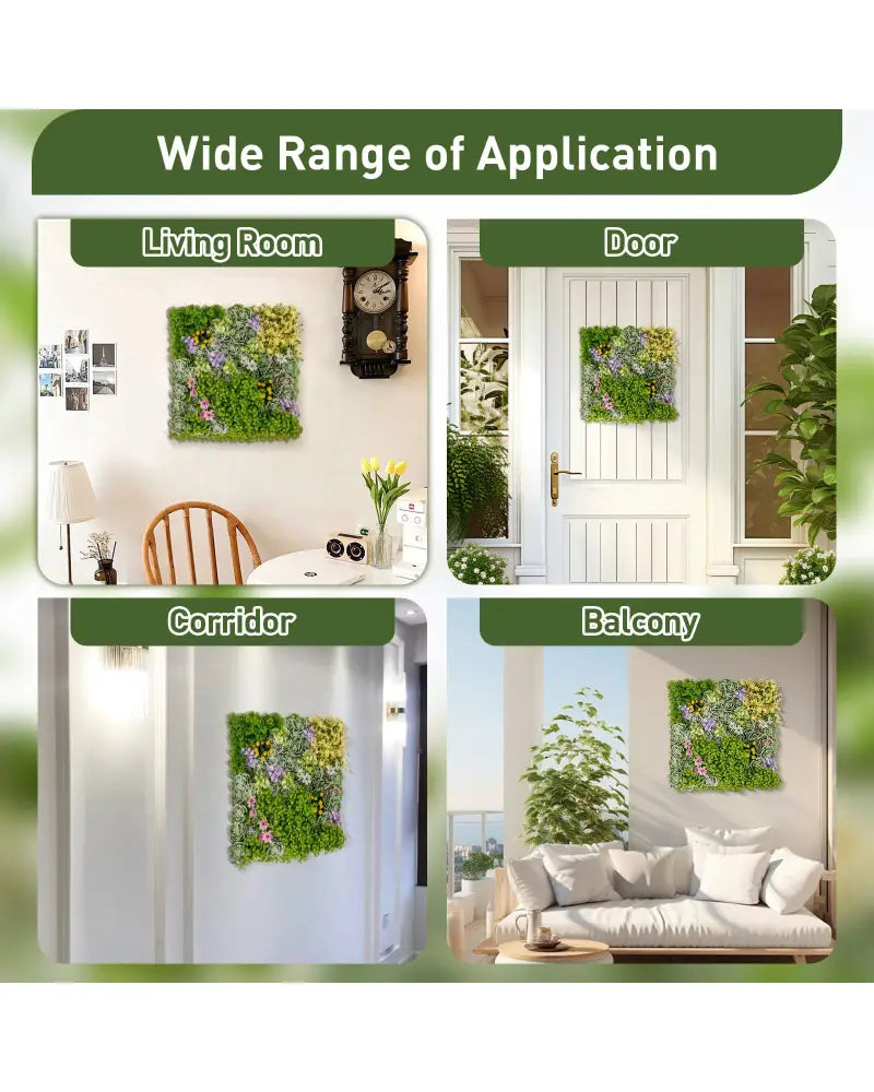 20’’ x 20’’ 3D Hanging Succulents with 10 Types of Mixed Faux Plants for Balcony Home - Green - Faux Plants
