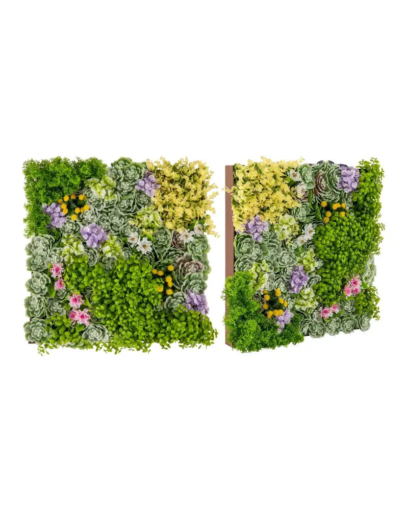 20’’ x 20’’ 3D Hanging Succulents with 10 Types of Mixed Faux Plants for Balcony Home - Green - Faux Plants