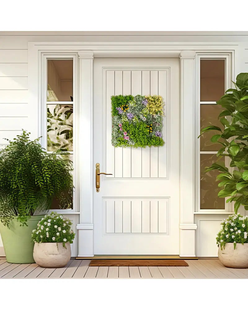 20’’ x 20’’ 3D Hanging Succulents with 10 Types of Mixed Faux Plants for Balcony Home - Green - Faux Plants
