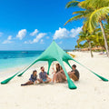 20 x 20 Feet Beach Canopy Tent with UPF50+ Sun Protection and Shovel-Green - Green - Canopies
