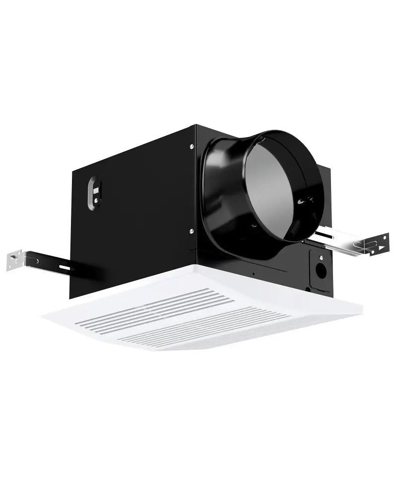 200 CFM Bathroom Exhaust Fan with Metal Housing and 6 Inches Duct for 200 Sq.Ft - White - Ventilation Fans