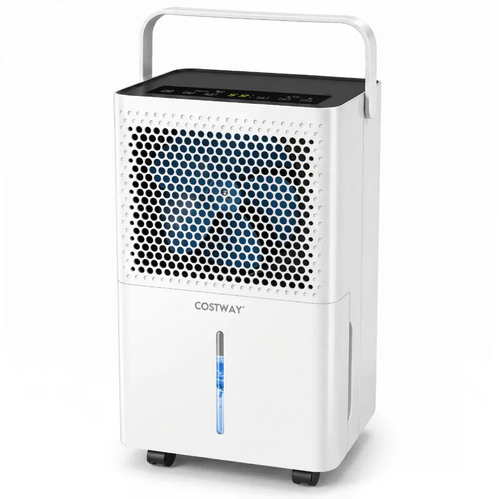 2000 Sq.Ft 32 Pint Compressor Dehumidifier with Drain Hose Smart Humidity Control for Bedroom-White - White