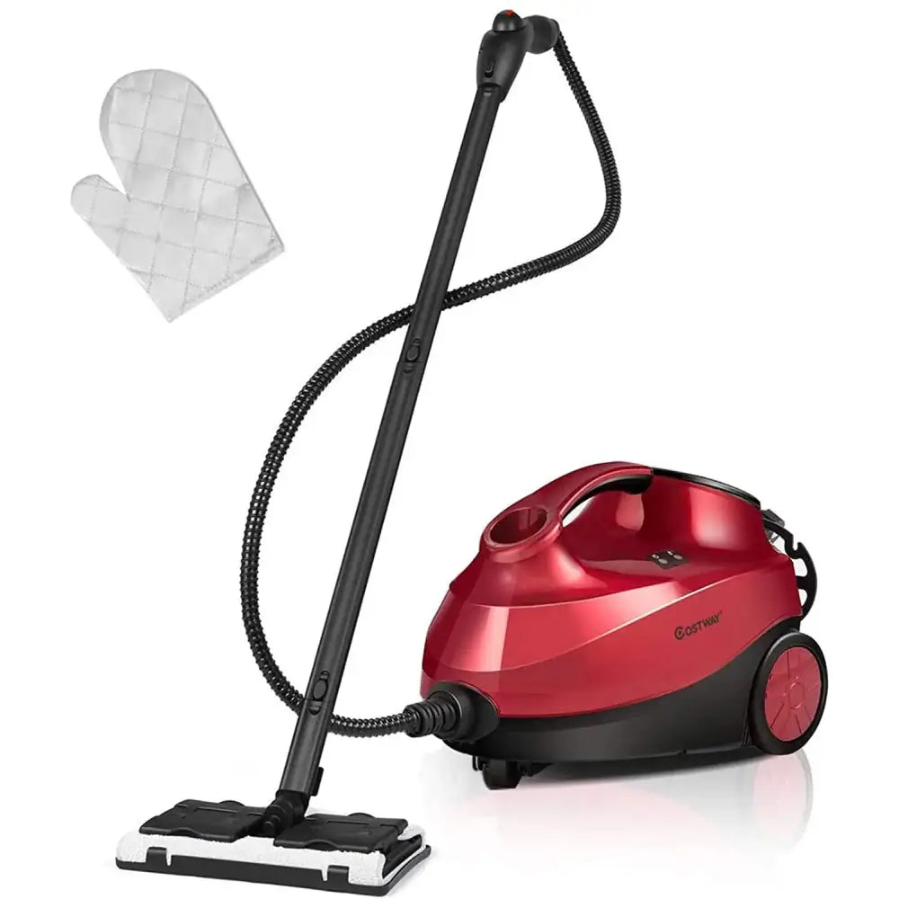 2000W Heavy Duty Multi-purpose Steam Cleaner Mop with Detachable Handheld Unit-Red Costway