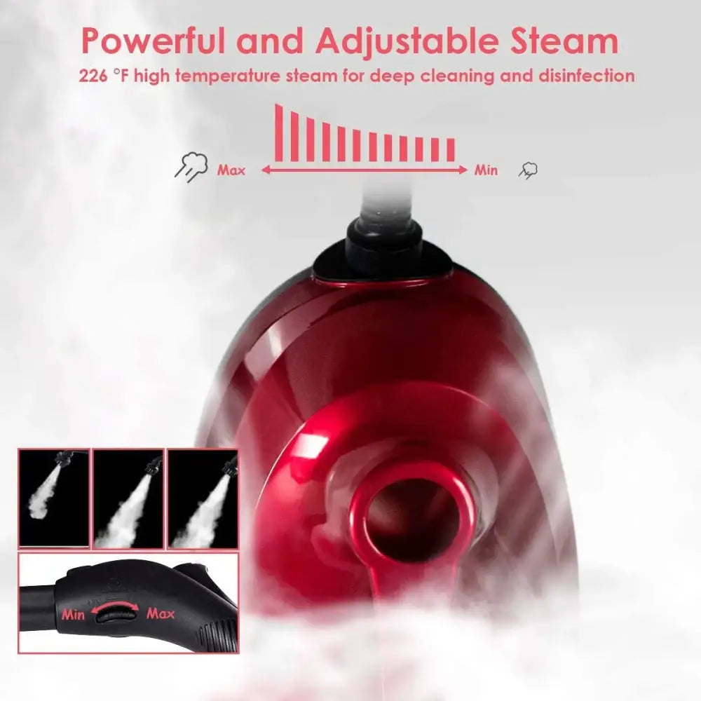 2000W Heavy Duty Multi-purpose Steam Cleaner Mop with Detachable Handheld Unit-Red Costway