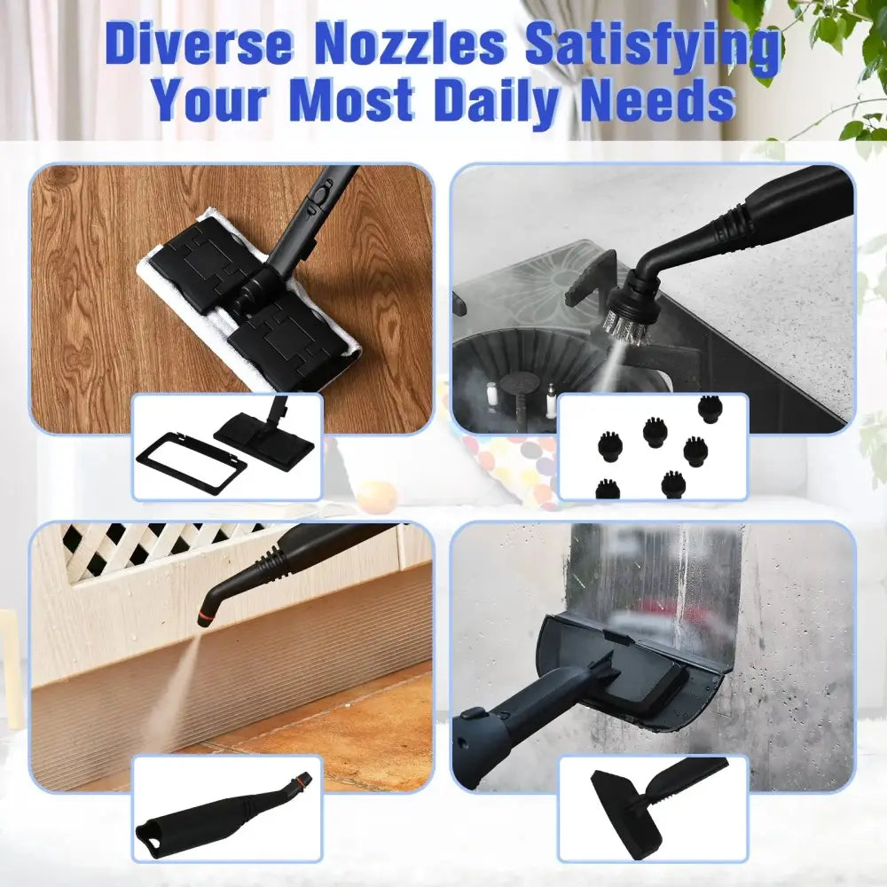 2000W Heavy Duty Multi-purpose Steam Cleaner Mop with Detachable Handheld Unit-Blue Costway