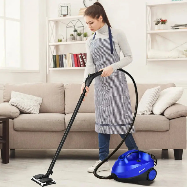 2000W Heavy Duty Multi-purpose Steam Cleaner Mop with Detachable Handheld Unit-Blue Costway