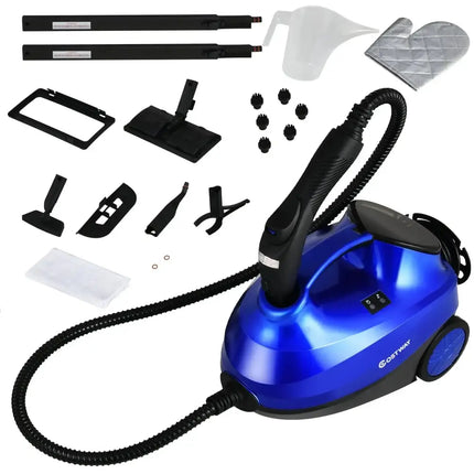 2000W Heavy Duty Multi-purpose Steam Cleaner Mop with Detachable Handheld Unit-Blue Costway