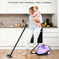 2000W Heavy Duty Multi-purpose Steam Cleaner Mop with Detachable Handheld Unit-Purple - Purple - Vacuums & Cleaners