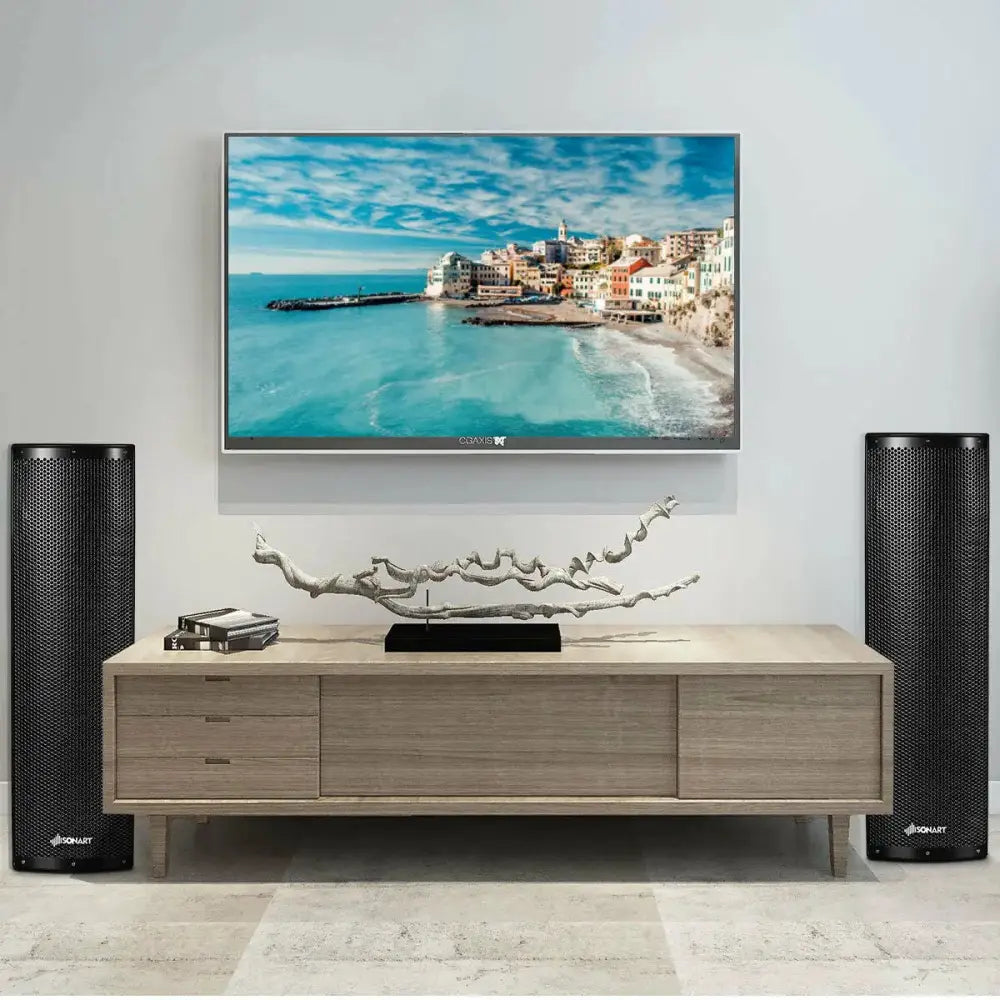 2000W Set of 2 Bi-Amplified Speakers with USB/SD Card Input Costway