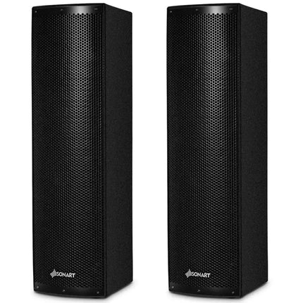 2000W Set of 2 Bi-Amplified Speakers with USB/SD Card Input Costway