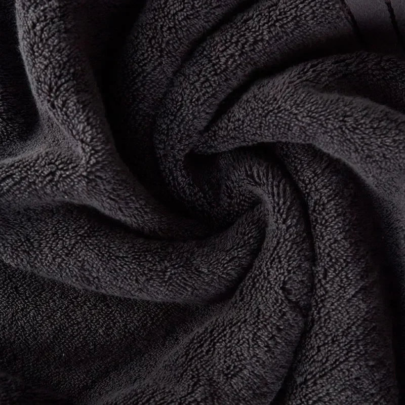 Close-up of dark gray textured fabric